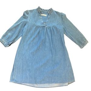 Zara Babydoll Blue Denim Dress